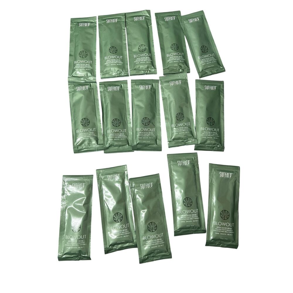 Lot 15 Surface Blowout High Gloss Rinse Hair Treatment Sachets 0.5oz Vegan